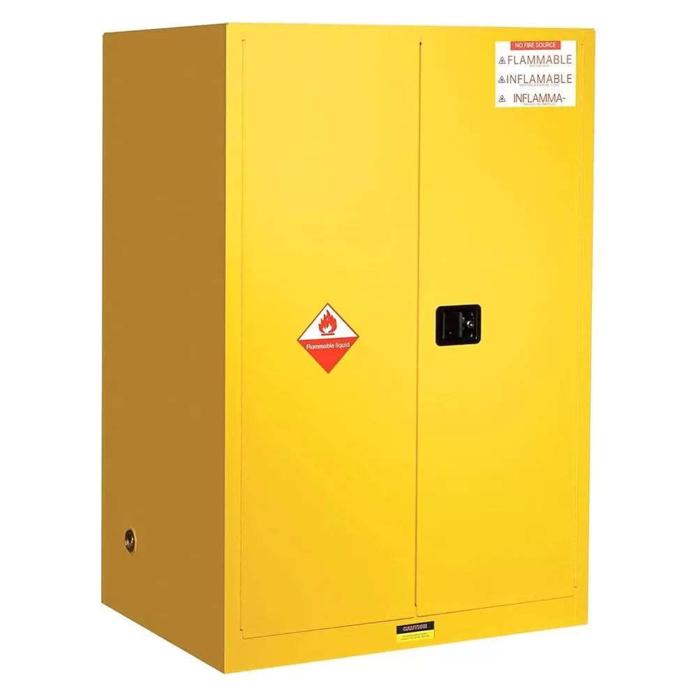 Flammable storage cabinet for safe chemical storage
