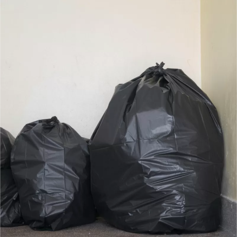 Large Trash Bags filled with waste