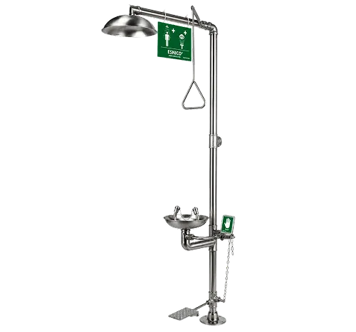 Emergency Shower and Eyewash Station with Foot Pedal ESW010MS-F