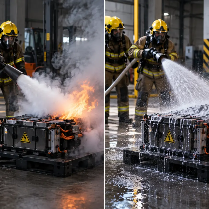 Lithium Battery Fire: Why Water and CO₂ Behave Differently